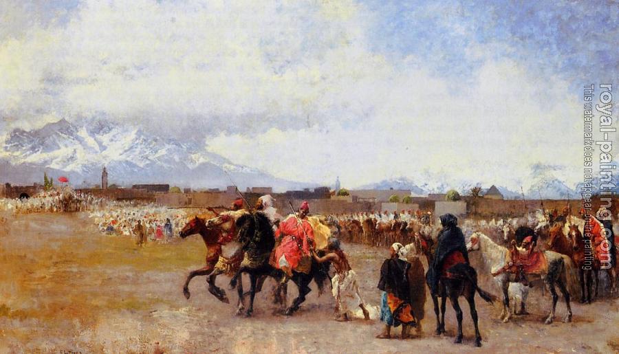Edwin Lord Weeks : Powder Play City of Morocco outside the Walls
